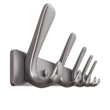 Wall Mounted Coat Rack with 5 Double Hooks Heavy Duty Aluminium Rustproof for Coats Towels