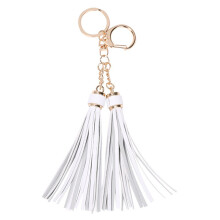 Hanger met kwastje van imitatieleer, minimalistische sleutelhanger voor handtas, portemonnee of autoaccessoire, duurzaam leren kwastje voor handtas