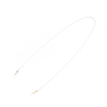 Cordón antipérdida para gafas, cadenas para colgar gafas con detalle de perlas simuladas, marco de metal y agarre de silicona, cadena
