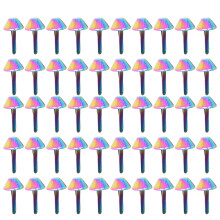 DIY-Ledernieten für Taschen, Regenbogen-Metallic, robuste Doppelkappennieten, leichtes Design, hervorstehende Nägel, schillerndes Aussehen mit