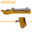 Disc Brake Adapter for Road Bikes - Efficiently Converts V Brakes, Gold, Compatible with Various Frame Sizes 5