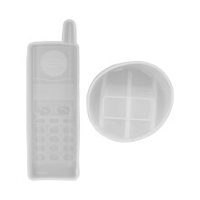 Vorm voor het maken van een telefoonhouder van epoxyhars. Zeer elastische siliconenstructuur. Gemakkelijk schoon te maken. Glad binnenoppervlak.