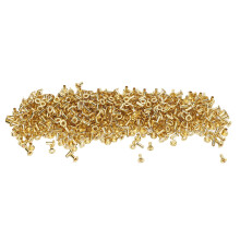 Eyelets for DIY Craft Projects, Gold Metal Eyelets Round Shaped Eyelets for Reinforcing Holes in Leather Fabric Bags Clothing, Durable Brass Grommets