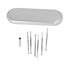 Ear Wax Removal Kit With Storage Box, Safe For Ear Canal Double Headed Ear Pick Stainless Steel Ear Cleaner Tools Set Including Cleaning Brush And