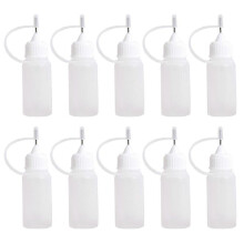 10pcs 30ml Plastic Squeezable Tip Applicator Bottle Dropper Bottles with Needle Tip Caps for Glue Liquid Oil--