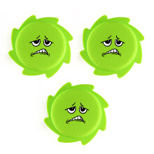 3PCS Portable Folding Water Toy for Seasides-Green Emoji Pack