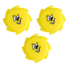 Pack of 3 Water Sprinkling Flying Disc Beach-Yellow Emoji Pack
