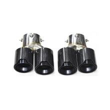 Quad Carbon Fiber Exhaust Tips Dual Tailpipe  Performance Rear Styling for BMW G42 M240i