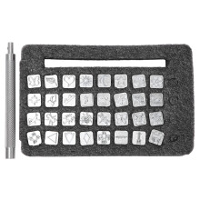 Werkzeugset mit Griffen für Lederhandwerker, robustes Material zum Stempeln, Schnitzen und Prägen aus Zinklegierung, Ledergravurwerkzeuge mit