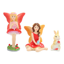 Mini figurines de jardin féeriques décoratives, accessoires vintage en résine, formes mignonnes, styles rétro, matériau écologique en résine,