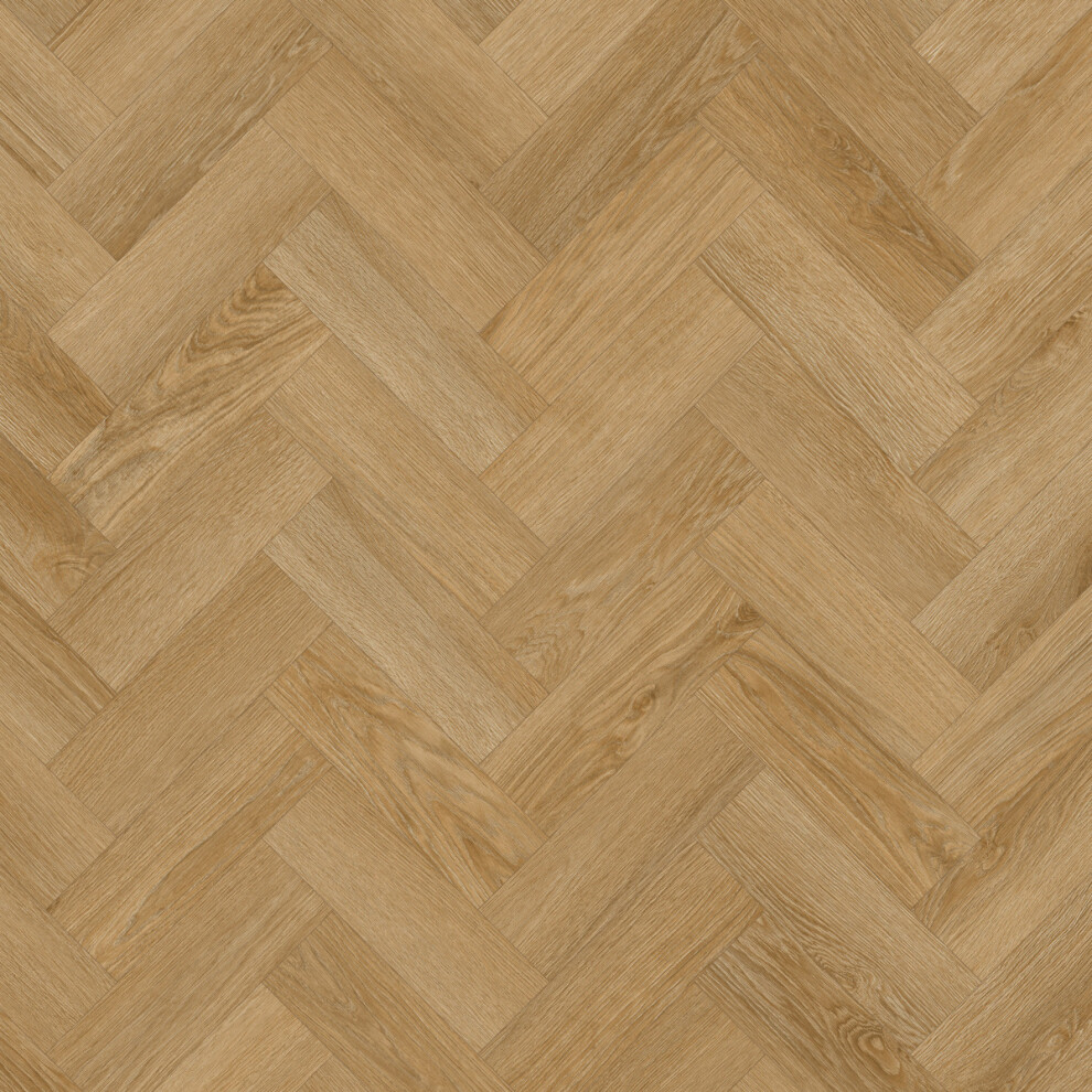 Mega Flooring Uk (3.76Mâ² / Pack, 2011 Honey Oak) Holpa Wood Effect Glue-Down Luxury Vinyl Tile - Herringbone (2.5Mm Lvt)