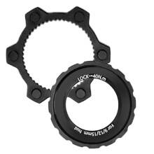 Centerlock 6Bolt Adapter, Centerlock 6Hole Adapters, 2.17 x 2.17 In Brake Pads, Lightweight, Easy Installation, Black