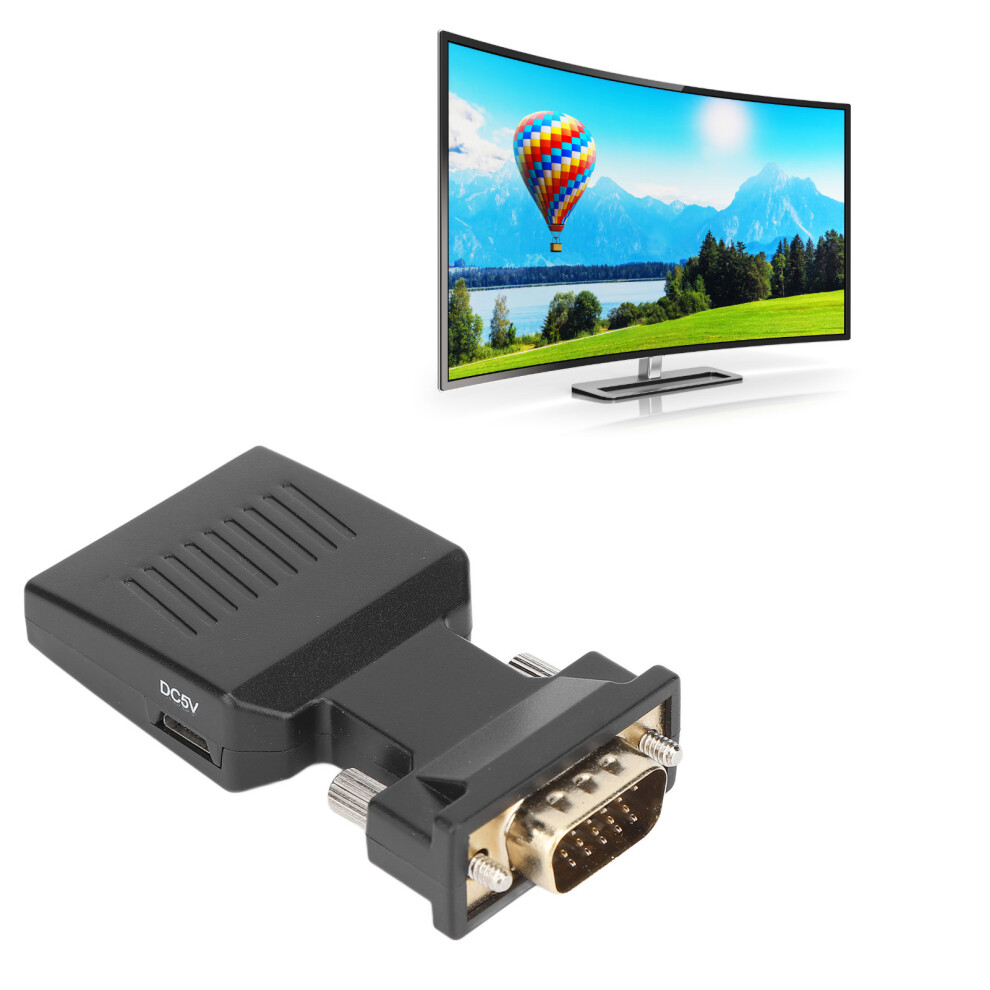 Vga To Hdmi Interface Converter 1080P For Monitors Male To Female Adapter 7631377243917