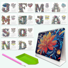 (C) 2026 Standing Desk Calendar DIY Diamond Art Painting Monthly Flip Desktop Calendar with To Do List Calendars Planner for Home Office