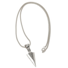 Modeschmuck für Herren, personalisierte Speerspitzen-Halskette mit Anhänger aus Edelstahl, cooles Design mit dreieckiger Retro-Spitze, einzigartige