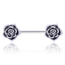 Body Piercing Jewelry Surgical Steel Hypoallergenic Smooth Surface and Edges Wide Applications Surgical Steel Lightweight Flower Design Antique Color