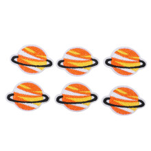 Parches bordados con temática del sistema solar, apliques decorativos para coser, parches de alta calidad con bordado de planetas espaciales,
