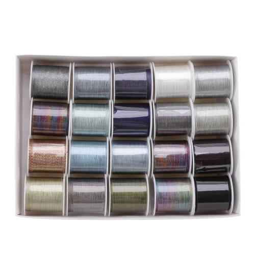 Creative Craft Ideas Thread Set Metallic Glittery Polyester Sewing Thread Decorative Threads Assorted Colours Machine Embroidery Thread Sewing