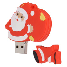 Charmante USB-stick, elegant kerstcadeau met snelle gegevensoverdracht en een siliconen behuizing voor veilige gegevensopslag, schok- en