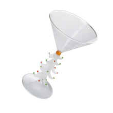 Christmas Tree Martini Cocktail Glass for Festive Holiday Parties Elegant Drinkware White