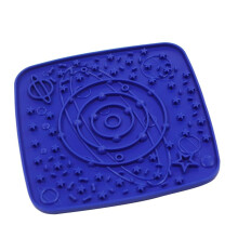 Dog Licking Mat with Suction Cups, Silicone Slow Feeder for Anxiety Relief and Boredom, Blue 2pcs
