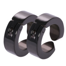 Non Piercing Earrings for Men, Stylish Design Stainless Steel Clip On Ear Cuffs with Rhinestones Decoration, Lightweight Hypoallergenic Earrings for S