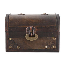Treasure Chest Organizer, Portable Convenience Elegant Wooden Design For Home Decor And Special Event Use
