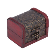 Apothecary Style Wooden Keepsake Chest With Metal Lock, Unique Gift For Jewelry Storage And Vintage Style Décor