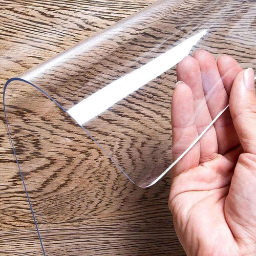 2mm Thickness Clear PVC Tablecloth Wipeable Table Protector Waterproof Plastic Table Cover 60x90cm