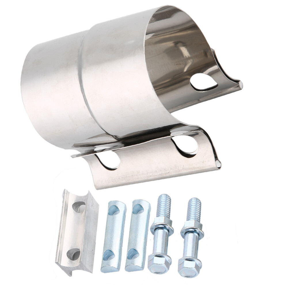 Exhaust Repair Clamp For Secure Lap Joint Connection, Stainless Steel Exhaust Band With Superior Corrosion Resistance And Leak Proof Sealing, 304 9009791765984
