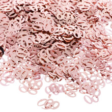 60th Birthday Confetti, 60th Anniversary Confetti, Birthday Party Anniversary Table Party Decorations,Shiny pink scattered confetti for table