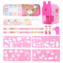 Cute Erasers for Kids Bulk Multi-Functional Fun Desk Pets Students School Supplies with Cartoon Pen Box Geometry Set for Students, Perfect Gift for