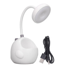 Kawaii-huoneen sisustussilmäsuojalamppu, lasten pöytävalaisin 360 taipuisalla säädettävällä kaulalla, USB-ladattava kannettava lukuvalo