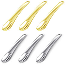 Mini make-up spatelset, metalen massagelepel applicator voor cosmetica, beautytools ideaal voor het mengen van make-up, voor op reis en dagelijkse
