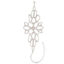 Verstelbare handketting, verfijnde en prachtige handketting, bruidsarmband voor vrouwen, zilveren vingerring met strasssteentjes, armbanden en
