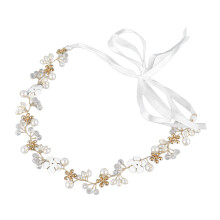 Acessórios de cabelo Princesa Cristal Pérola, Tiara para Daminha, Faixa de cabelo para casamento amplamente utilizada para meninas com pingente