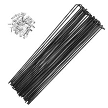 Bicycle Spokes With Nipples 36Pcs 12G Stainless Steel JBend For Bike Wheel EBike Hub Motor Black 117259mm