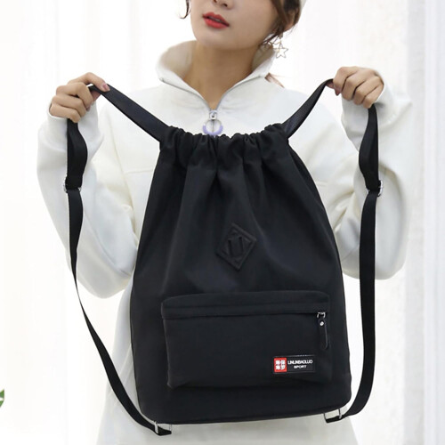 Drawstring Backpack For Travel And Gym Water Resistant Large Capacity Cycling Bag 2