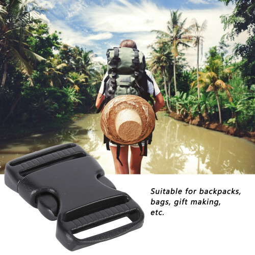 20mm Plastic Buckles Dual Quick Release 5-Pack Black for Backpack DIY AU 1