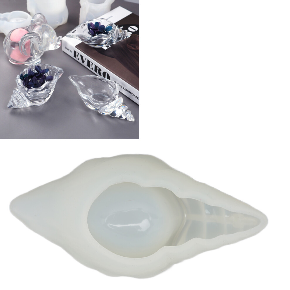 Conch Shape Silicone Mold for Jewelry & Home Decor, Approx.13x6.5x4cm