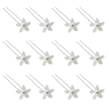 Handgjorda hårspännen med strass för brudtärnor, hårspännen med vita strassblommor för kvinnor, flickor, brudtärnor, modern design som