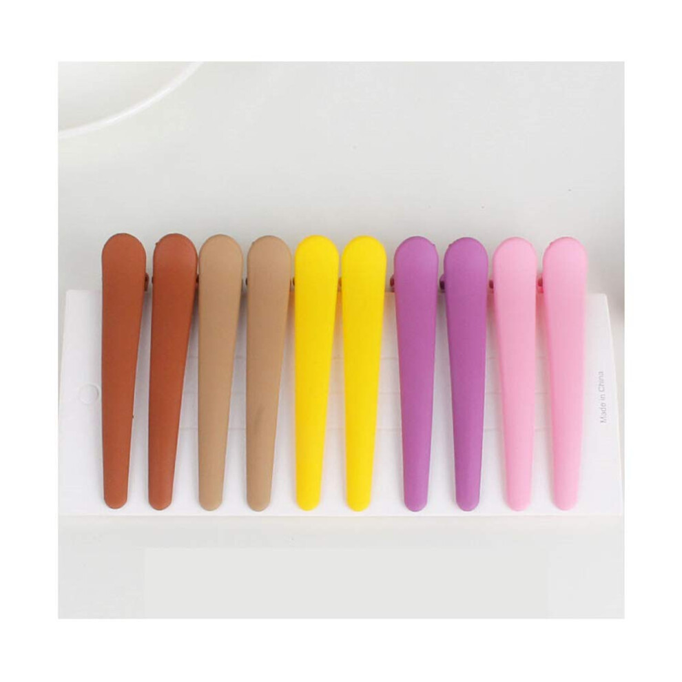 Salon-Quality Hair Clips For Styling, Non-Slip Design With Silicone Band, Duck Billed No-Trace Hair Barrettes In Rust-Resistant And Aesthetically Plea