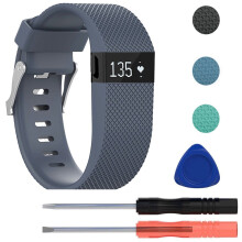 Ekologiczne opaski na nadgarstek, regulowane opaski sportowe, metalowe zapięcia, wodoodporny materiał, pasujące do modeli Fitbit, dodaj stylu