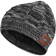 Bonnet Bluetooth pour l'hiver en extérieur, bonnet musical sans fil avec technologie Bluetooth avancée, bonnet d'hiver unisexe avec doublure en