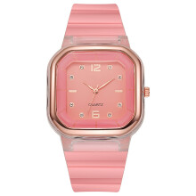 Fashion With Dial Unisex Quartz Silicone Strap Watch One Size F Couple Student Style