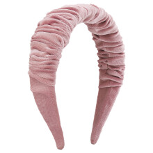 Haarband aus staubrosa Samt, rutschfestes Material für sicheren Halt, herausragendes Geschenk für Ihre Liebsten, elegantes Design für Damen und