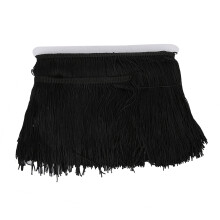 Fringe Tassel Trim Ribbon for Sewing Crafts, 10 Yard 5.5 Inch Wide Skin Friendly Polyester Lace Trim with Long Fringe Suitable for Latin Dance