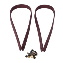 Leather Purse Handle Strap Handmade Sewing Retro Minimalist Design Pre Drilled Sewing Holes Smooth Leather Surface for Handbags Shoulder Bags