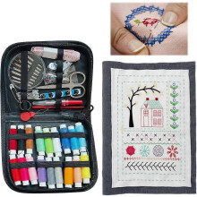 Embroidery Stitch Book, DIY Stitch Books on Linen Fabric, Contains Multiple Sewing Tools, Comprehensive Guide with Various Patterns, Portable Stitchin