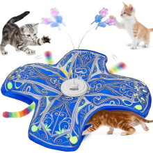 (3PCS) Interactive Cat Toys for Indoor Cats, Rechargeable Touch Activated Hide and Seek Kitten Toys for Bored Indoor Adult Cats with Fluttering